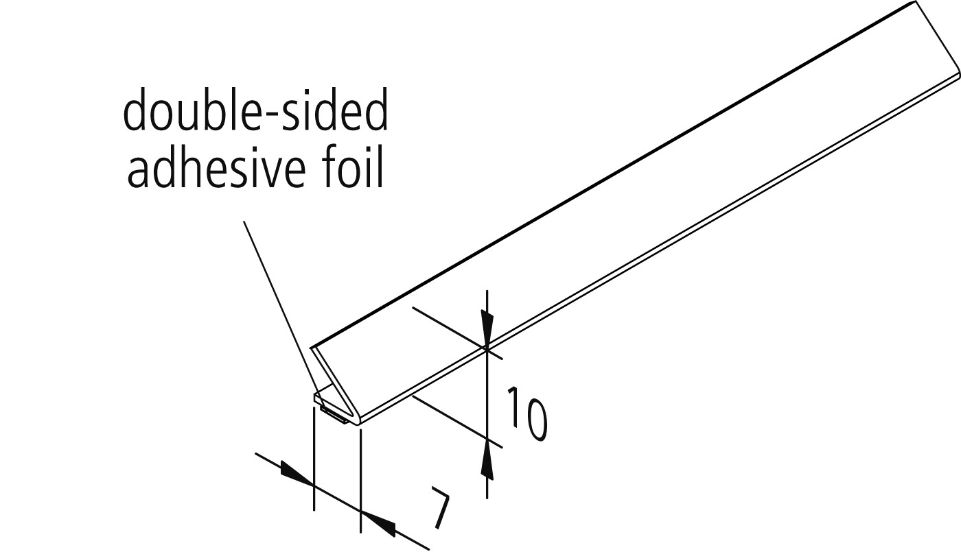 Preview: Corner profile for LED strips Corner profile 19 mm