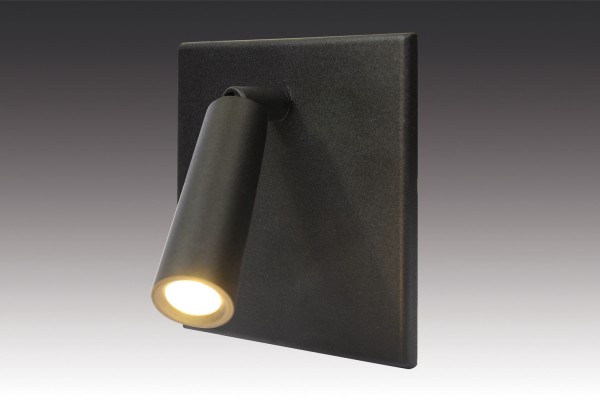 Bedside reading luminaire with elegant metal casing Bedside reading luminaire
