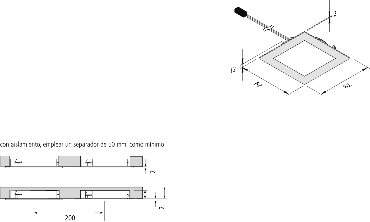 Vista preliminar: Flat metal recessed furniture luminaire square with adjustable colour appearance Dynamic FAQ 58