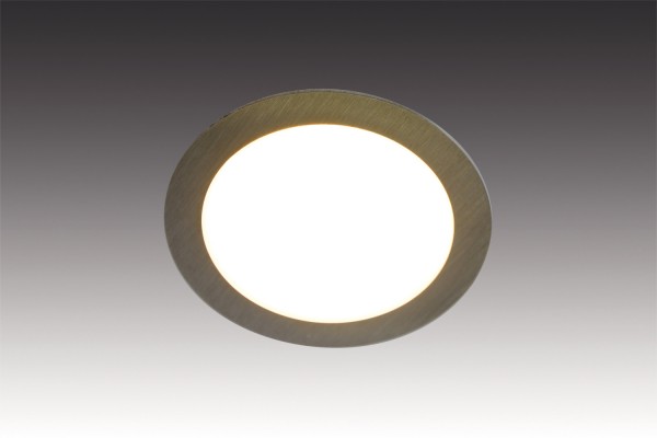 Flat metal recessed luminaire round FAR 68