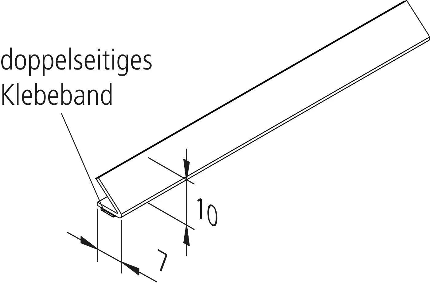Vorschau: Eckprofil für LED-Streifen Eckprofil 19 mm