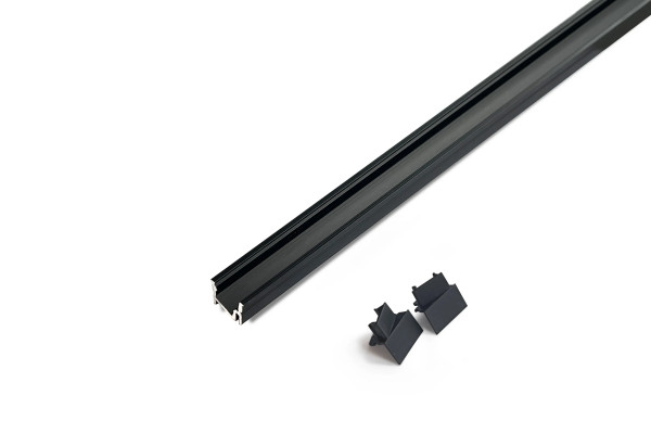 Tappo terminale profilo fresato IC 16mm nero