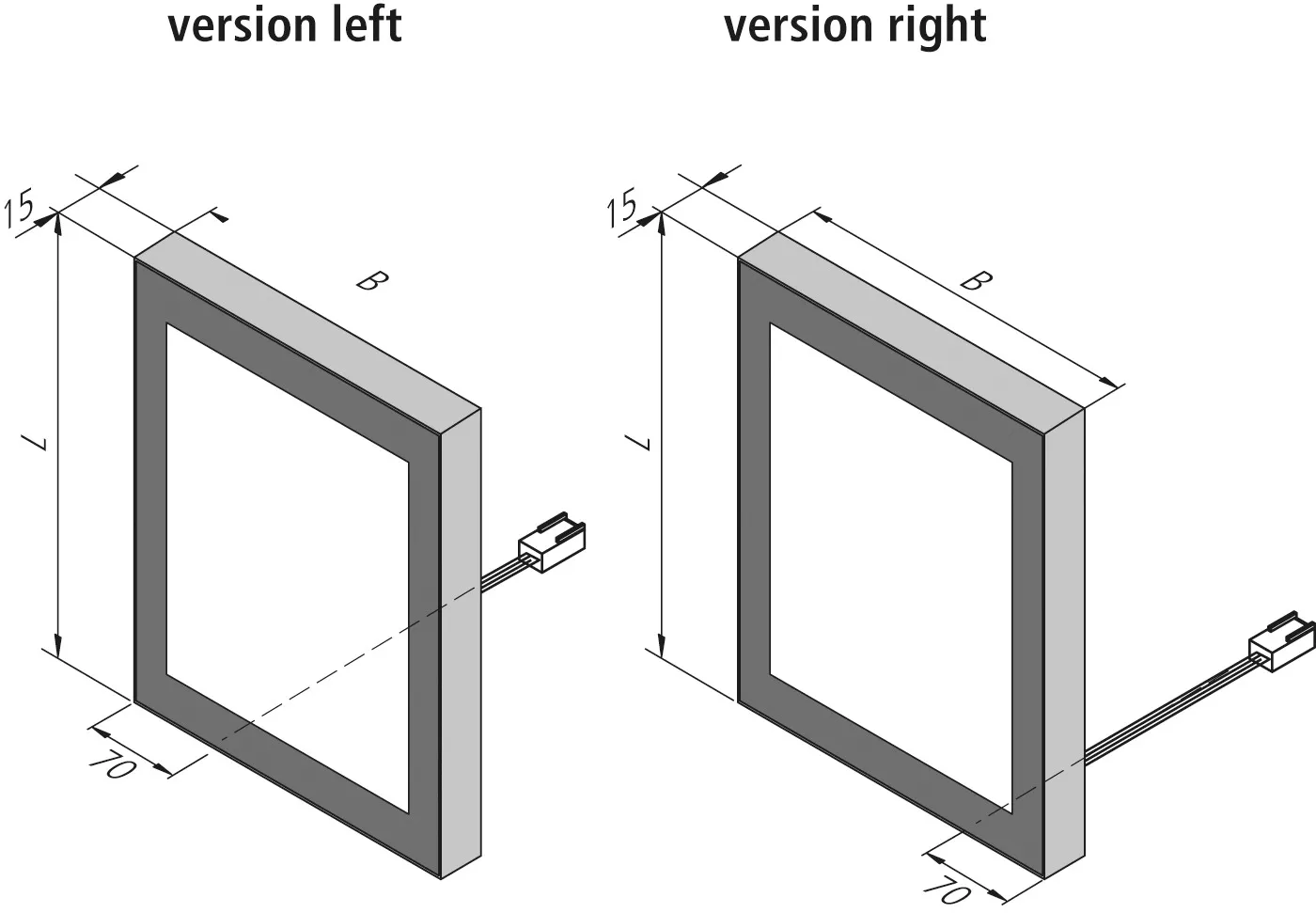 Preview: Custom-made light panel Panel W