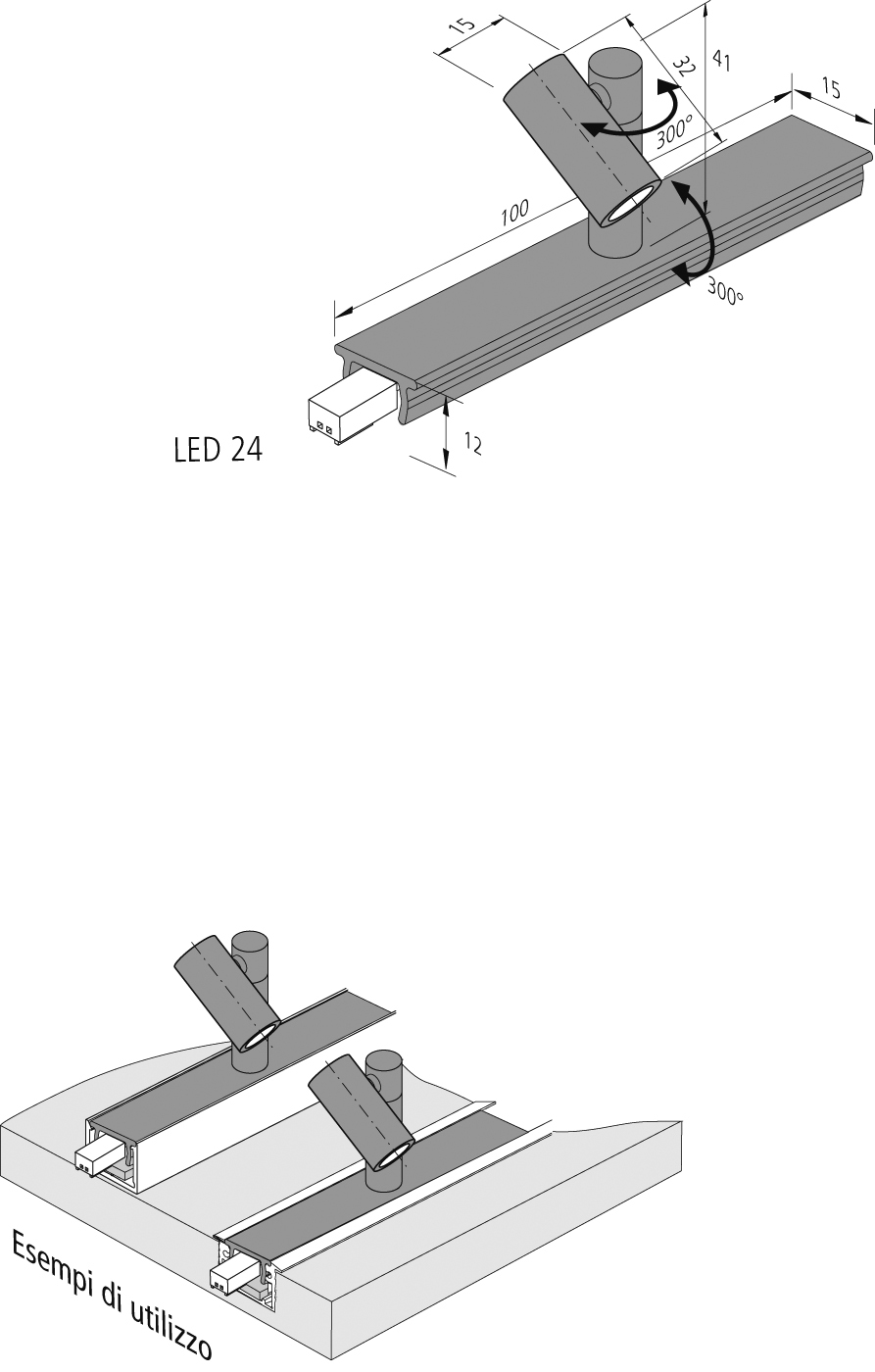 Anteprima: Rotate and swivel aluminium showcase spotlight LED-2-Link Spot