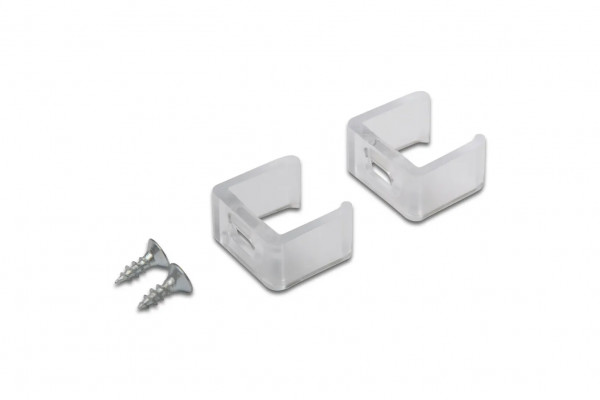 Mounting clip Aufbauprofi l 15/13mm transparent