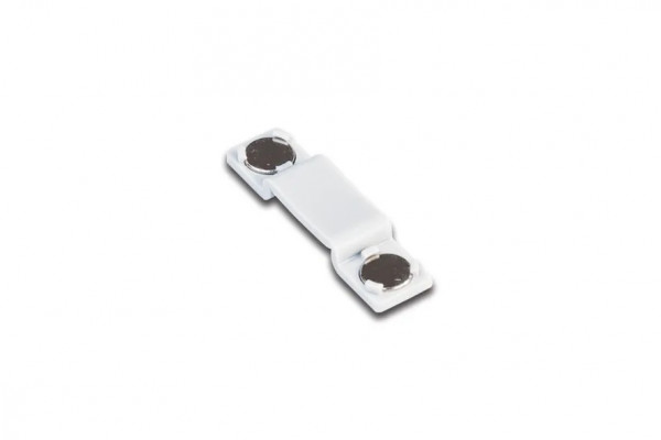 Flat-Track magnet holding clip white